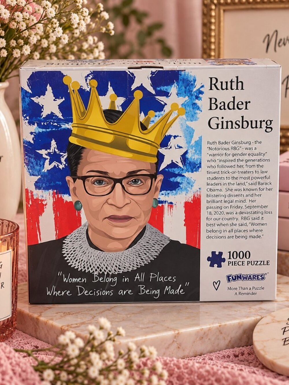 NEW Sealed Ruth Bader Ginsburg 1000-Piece Puzzle – "Notorious RBG"